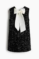 Sequined Tie-back Dress