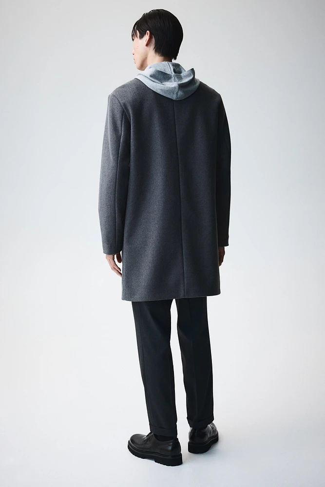 Manteau près du corps en laine mélangée