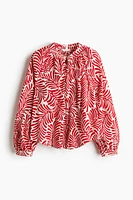 Blouse avec col sans rabat