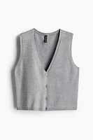 Button-front Sweater Vest