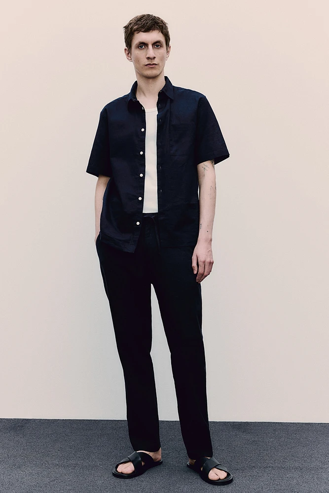 Regular Fit Linen-blend Shirt