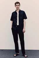 Regular Fit Linen-blend Shirt