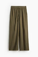 Pantalon large avec taille élastique