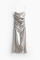 Shimmery Metallic Jersey Dress