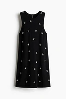 Embellished Fine-Knit Dress