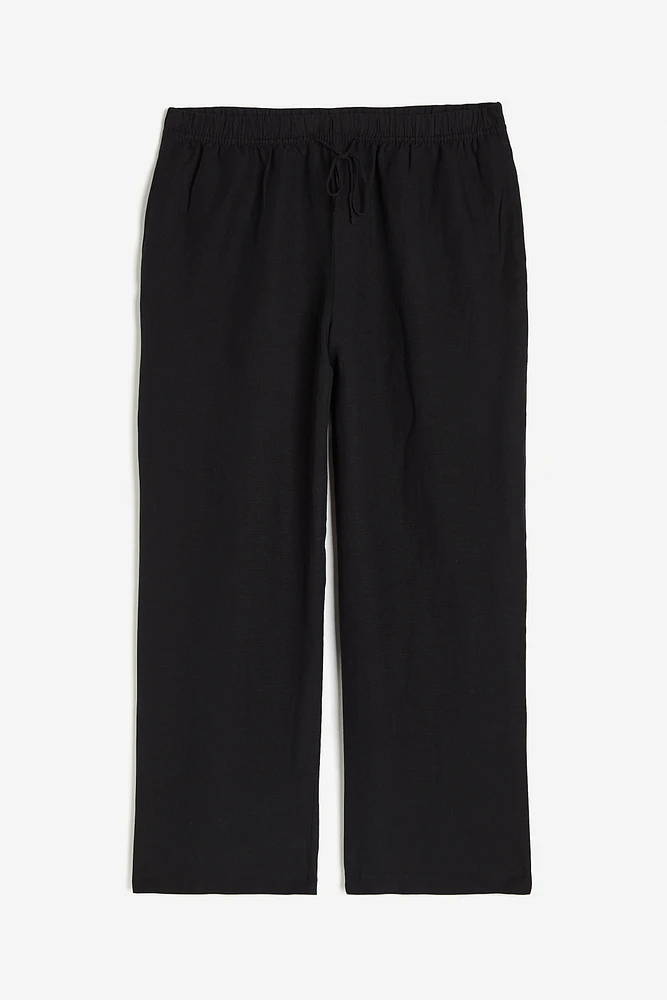 Linen-blend Pull-on Pants