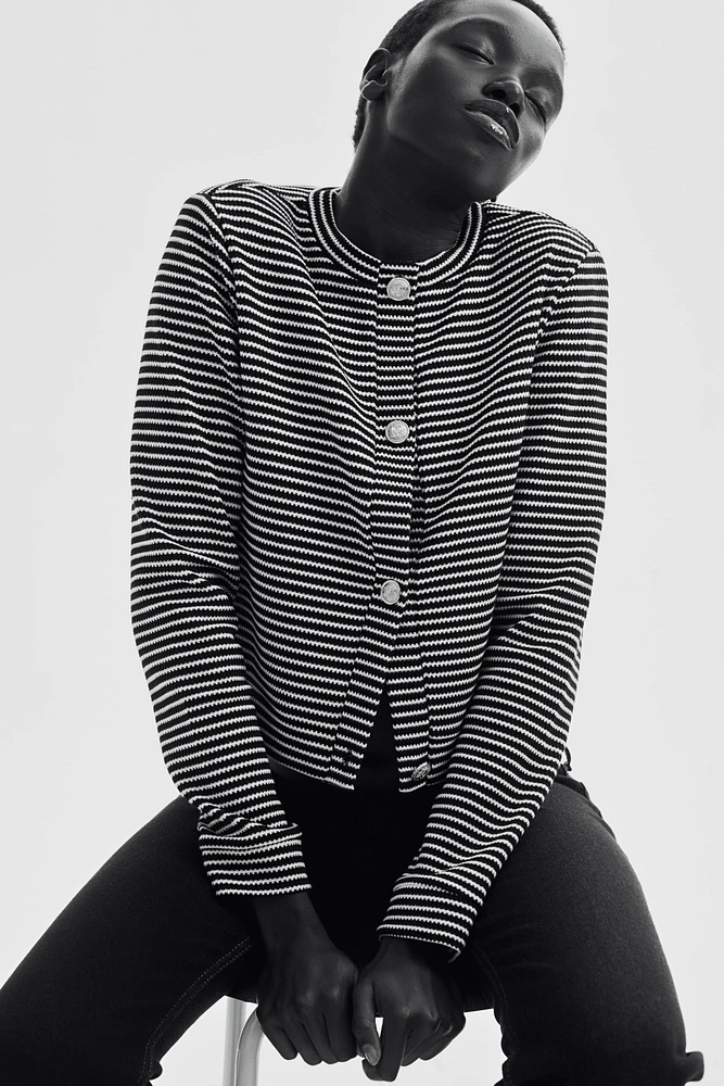Textured Jersey Cardigan