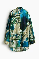 Abstract-Patterned Chiffon Shirt