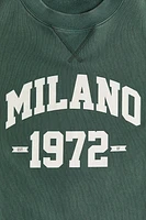 Sweatshirt with Text Motif