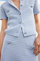 Textured-knit Skirt