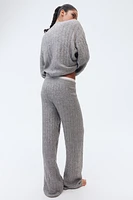 Cable-knit Pants