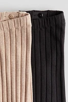 2-pack Ribbed Cotton Leggings