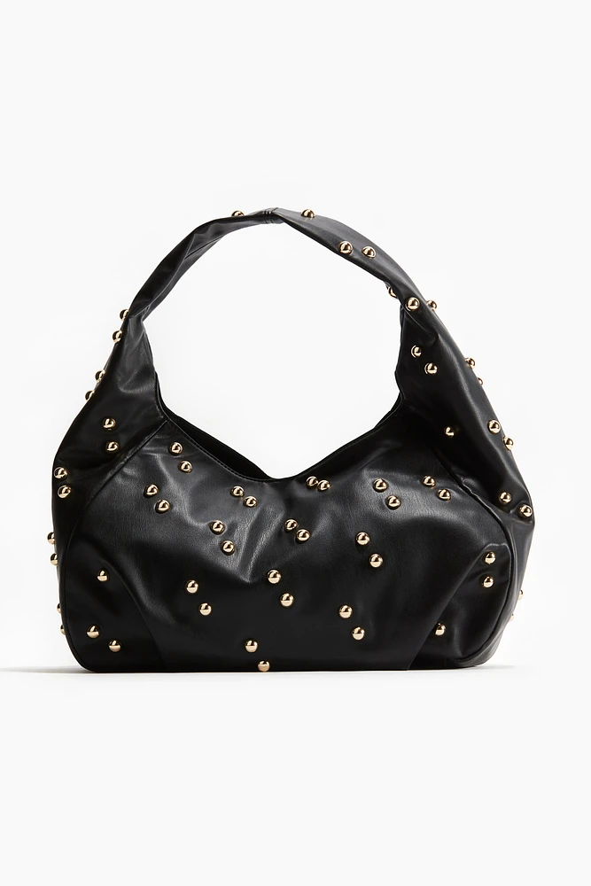 Stud-Embellished Shoulder Bag