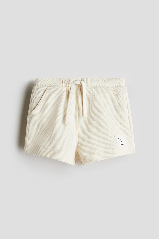 Waffled Cotton Shorts
