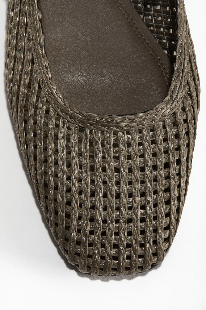 Straw Mary Janes