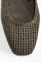 Straw Mary Janes