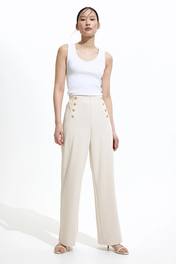 Button-front Pants