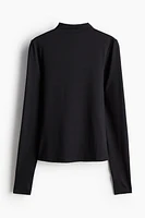 Mock Turtleneck Jersey Top