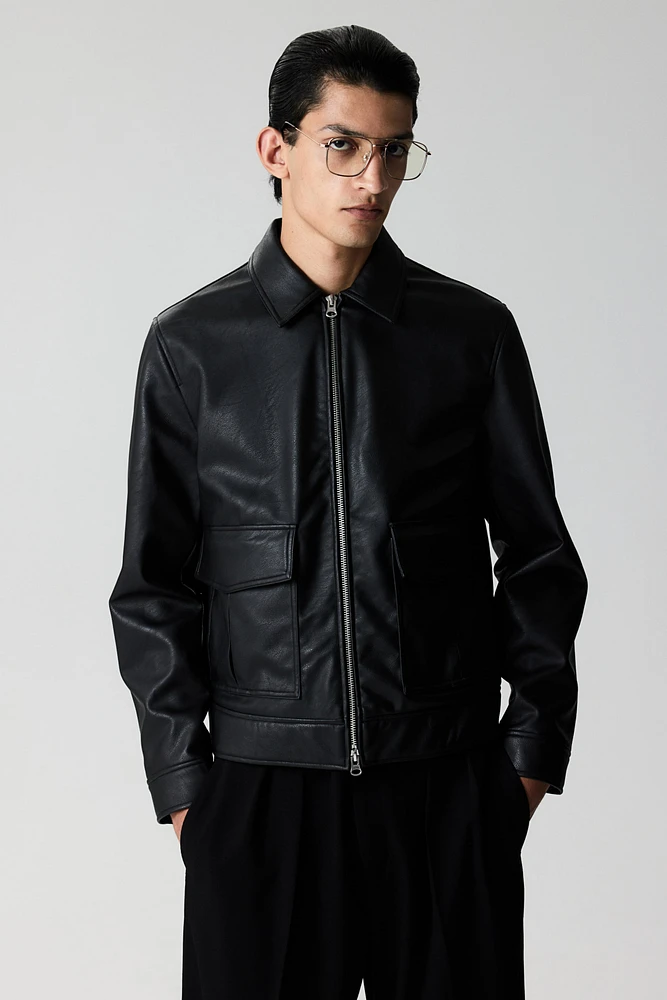 Regular Fit Coated Jacket