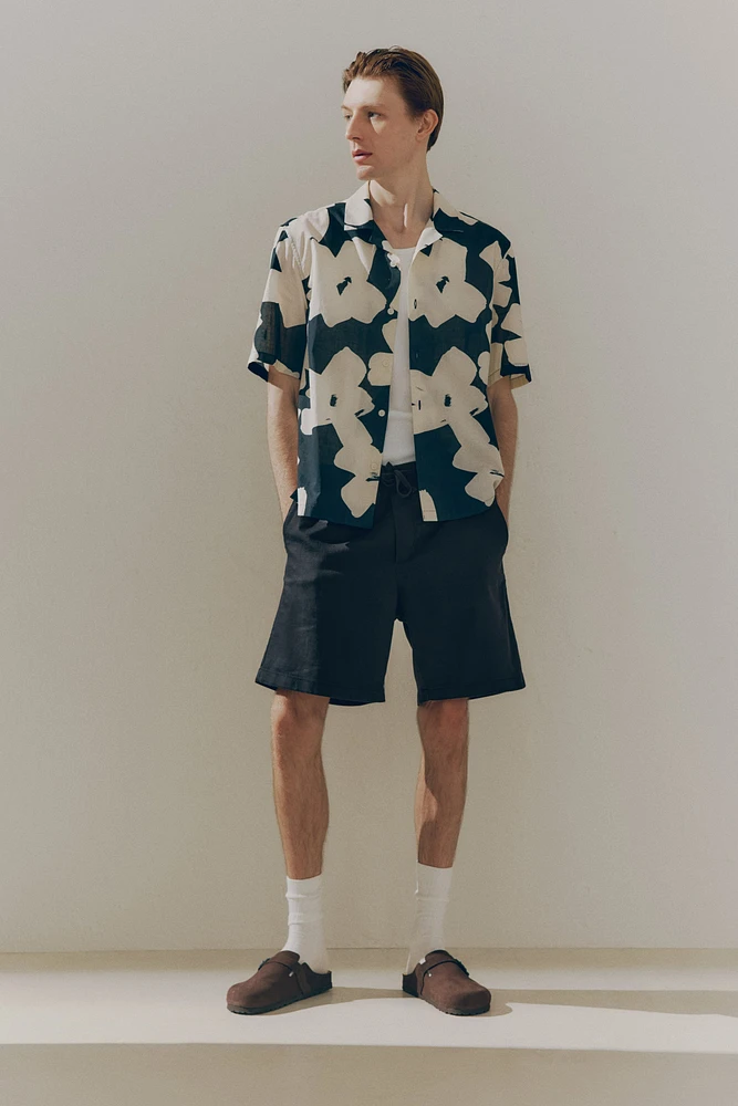 Relaxed-Fit Linen-Blend Shorts