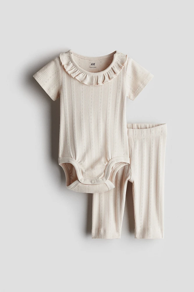 2-piece Pointelle Cotton Set