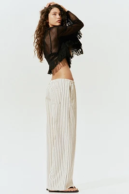 Pantalon en denim avec cordon de serrage