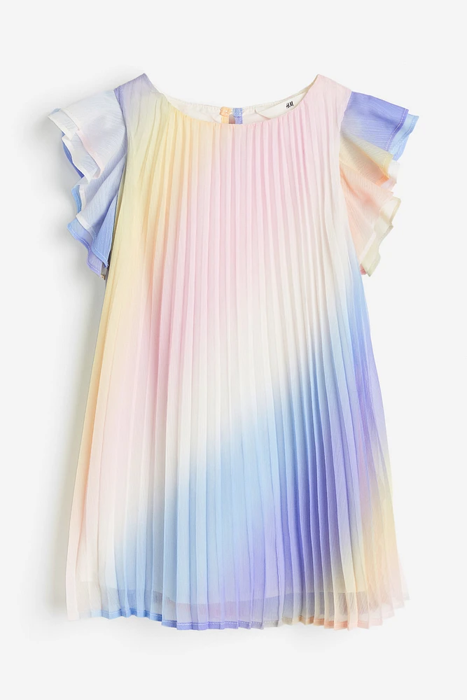 Robe trapèze plissée