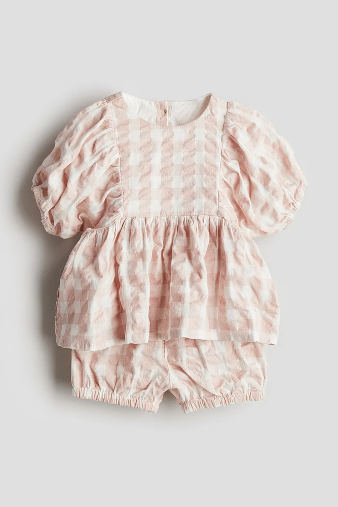 Ensemble 2 pièces en mousseline à motif