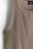 Slim-Fit Ribbed Tank Top