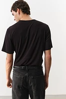 Slim-Fit Ribbed T-Shirt