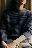 Regular Fit Textured-knit jumper