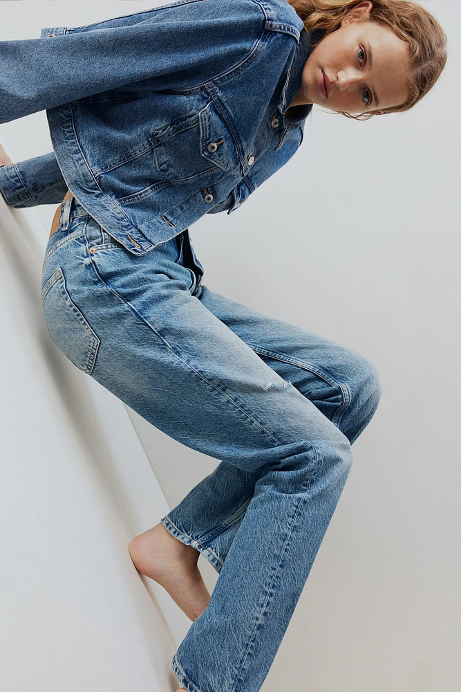 Jean Taille Haute Coupe Droite