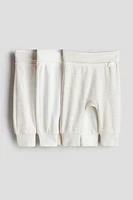 3-pack foldover-waist trousers