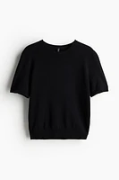 Fine-knit T-shirt