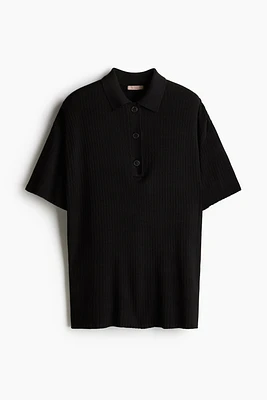 Pointelle-Knit Polo Shirt