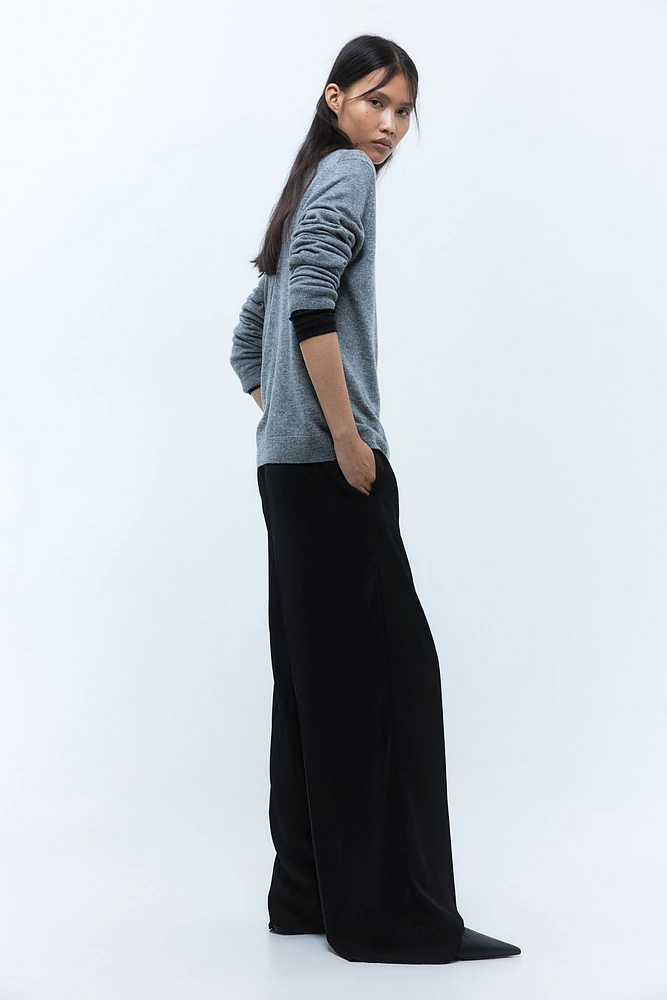 Wide-Leg Drawstring Pants