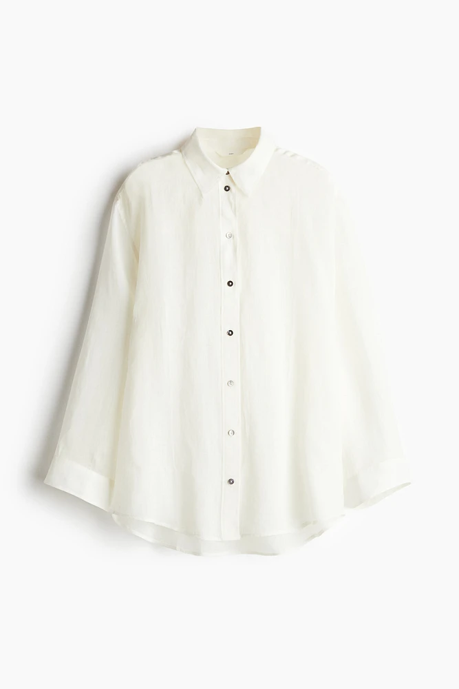 Chemise grande taille en ramie