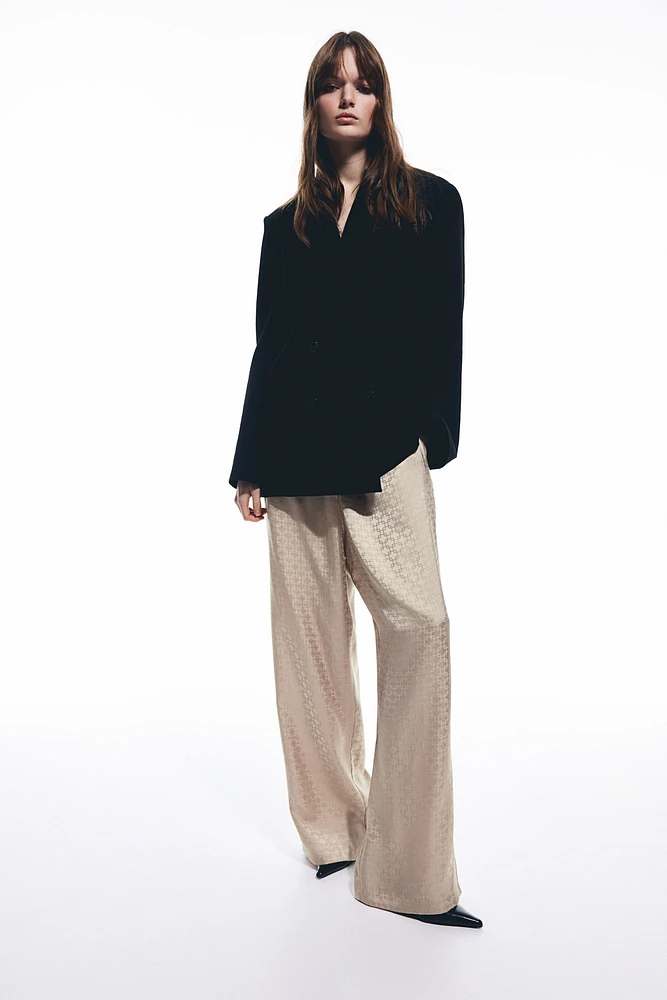 Wide-Leg Drawstring Pants