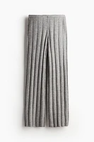 Wool-Blend Rib-Knit Pants