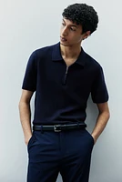 Slim Fit Half-zip Polo Shirt