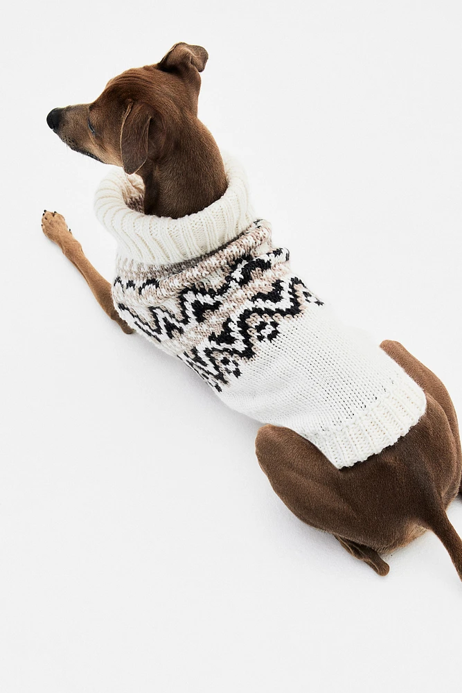 Jacquard-Knit Dog Sweater