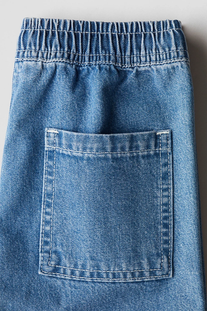 Cotton Denim Shorts