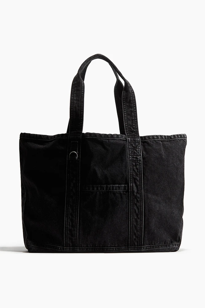 Washed-Look Denim Shopper