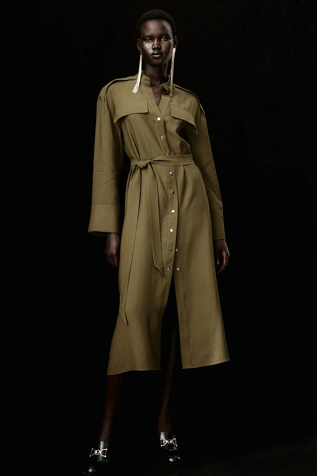 Tie-Belt Dress