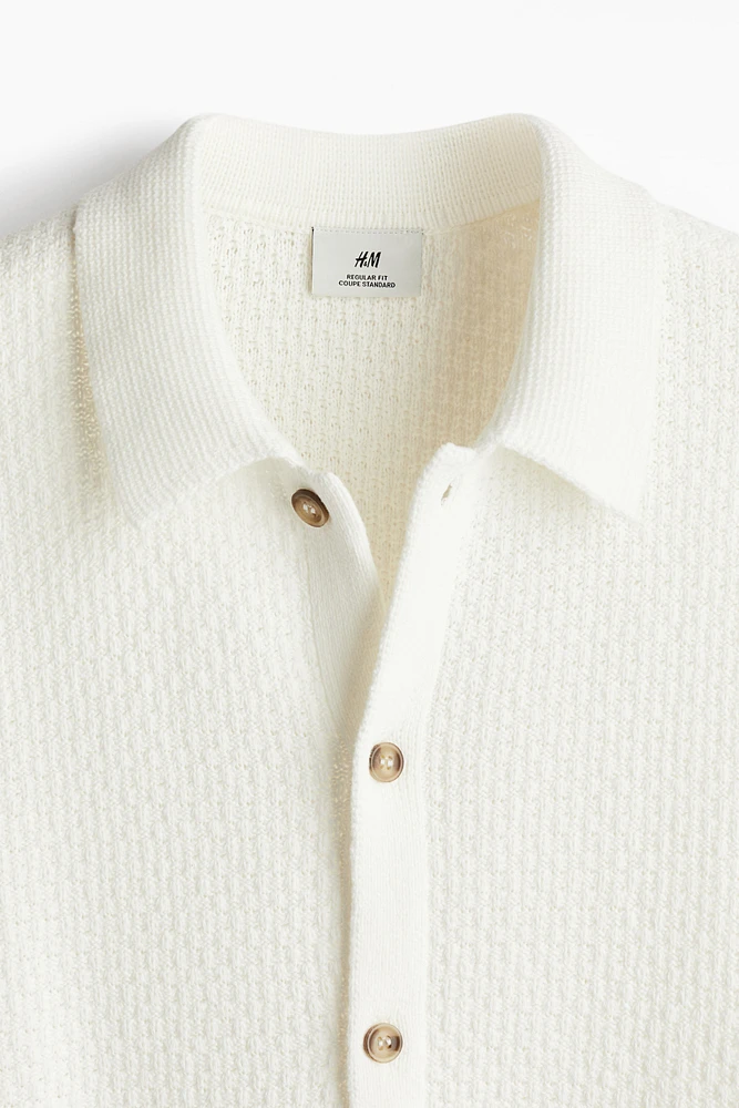 Chemise classique en tricot texturé