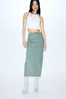 Raw-edged Denim Skirt