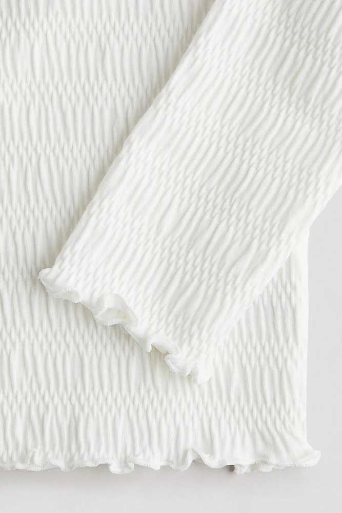 Smocked Jersey Top