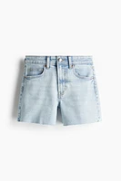 Short en denim Coupe Ajustée Taille Haute