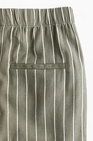 Wide-Leg Linen-Blend Pants