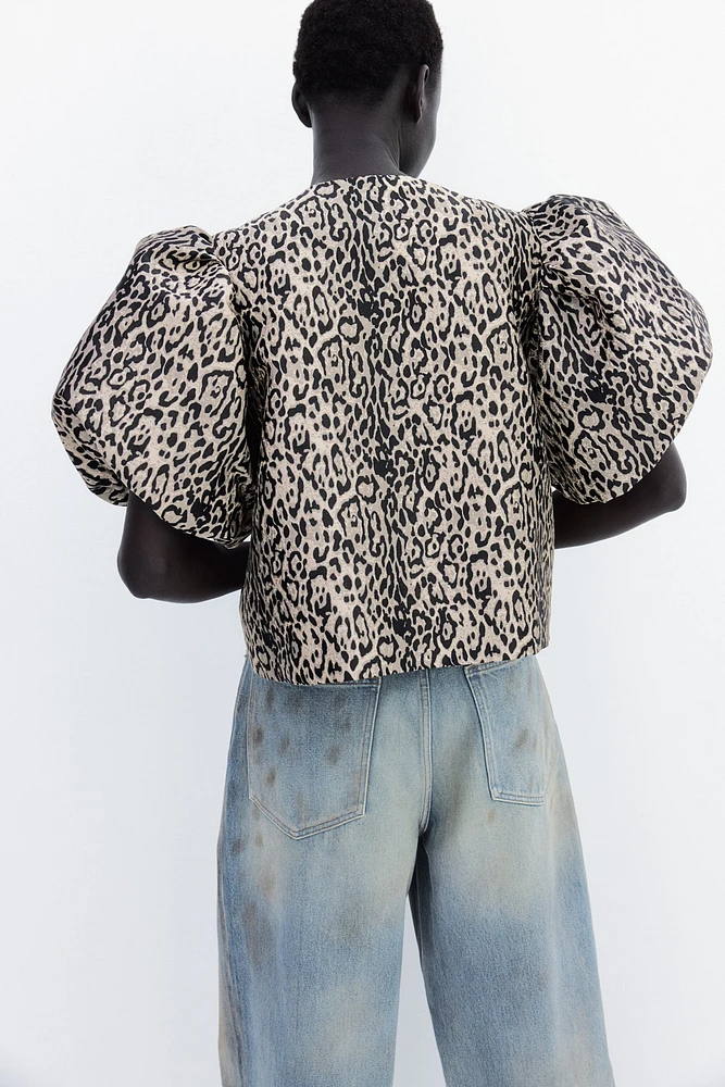 Balloon-Sleeved Blouse